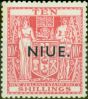 Collectible Postage Stamp Niue 1942 10s Pale Carmine-Lake SG81 Fine LMM