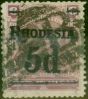 Valuable Postage Stamp Rhodesia 1909 5d on 6d Reddish Purple SG114 Good Used