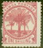 Old Postage Stamp from Samoa 1886 1s Rose SG25 Fine Mtd Mint