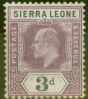 Collectible Postage Stamp from Sierra Leone 1905 3d Dull Purple & Grey SG91 Fine Mtd Mint