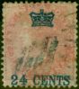 Valuable Postage Stamp from Straits Settlements 1867 24c on 8a Rose SG8 Good Used