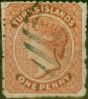 Rare Postage Stamp Turks Islands 1873 1d Dull Rose-Lake SG4b Wmk Sideways Fine Used