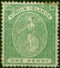 Virgin Islands 1868 1d Yellow-Green SG8 Good MM . Queen Victoria (1840-1901) Mint Stamps
