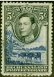 Old Postage Stamp from Bechuanaland 1938 5s Black & Dp Ultramarine SG127 Good Used