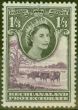 Rare Postage Stamp from Bechuanaland 1955 1s3d Black & Lilac SG150 V.F MNH