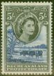 Rare Postage Stamp from Bechuanaland 1955 5s Black & Violet-Blue SG152 V.F MNH