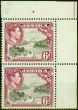 Old Postage Stamp from Jamaica 1950 6d Grey & Purple SG128a P.13.5 x 13 Very Fine MNH Pair