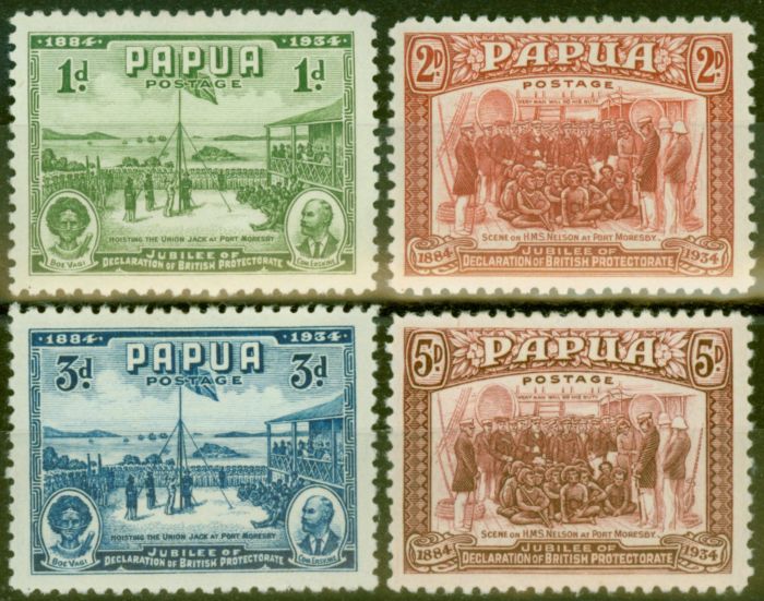 Collectible Postage Stamp from Papua 1934 set of 4 SG146-149 V.F Lightly Mtd Mint