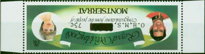 Montserrat 1983 Royal Wedding 75c on $3 O.H.M.S SG056aw Wmk Inverted V.F MNH  Queen Elizabeth II (1952-2022) Valuable Stamps