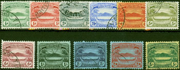 British Solomon Islands 1908-11 Set of 11 SG8-17 V.F.U  King Edward VII (1902-1910), King George V (1910-1936) Rare Stamps
