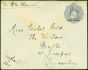Rare Postage Stamp from British Guiana Pre-Paid Cover to Liverpool via Steamer