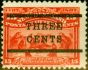 Rare Postage Stamp from Newfoundland 1920 3c on 15c Scarlet (A) Narrow Type SG145 Fine Lightly Mtd Mint