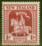 Valuable Postage Stamp from New Zealand 1934 1d + 1d Carmine SG555 Fine & Fresh Lightly Mtd Mint