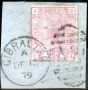 Valuable Postage Stamp from Gibraltar GB 1879 2 1/2d Rosy Mauve SGZ26 Pl 16 Fine Used on Piece