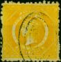 Old Postage Stamp N.S.W 1881 8d Yellow SG218b P.10 Fine Used