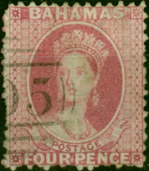Bahamas 1863 4d Dull Rose SG27 Fine Used (2). Queen Victoria (1840-1901) Used Stamps