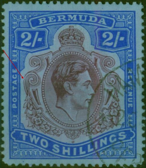 Bermuda 1940 2s Deep Reddish Purple & Ultramarine-Grey Blue SG116a HPF V.F.U  King George VI (1936-1952) Old Stamps