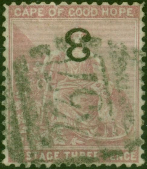C.O.G.H 1880 3 on 3d Pale Dull Rose SG37a 'Surcharge Inverted' Good Used . Queen Victoria (1840-1901) Used Stamps