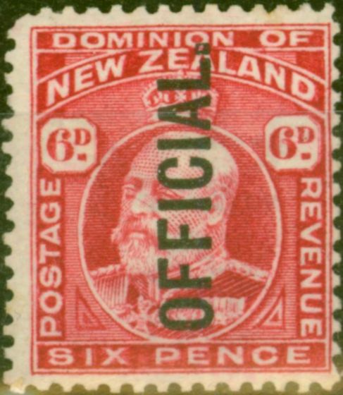 Valuable Postage Stamp from New Zealand 1910 6d Deep Carmine SG075b Fine Lightly Mtd Mint