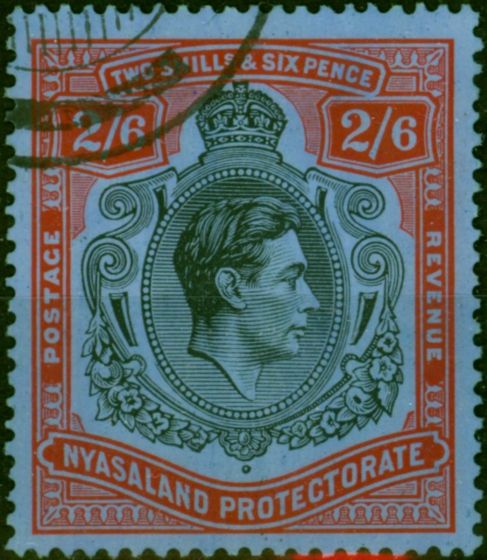 Nyasaland 1938 2s6d Black & Red-Blue SG140 V.F.U King George VI (1936-1952) Rare Stamps