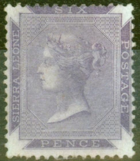 Valuable Postage Stamp from Sierra Leone 1859 6d Dull Purple SG1 Fine Lightly Mtd Mint
