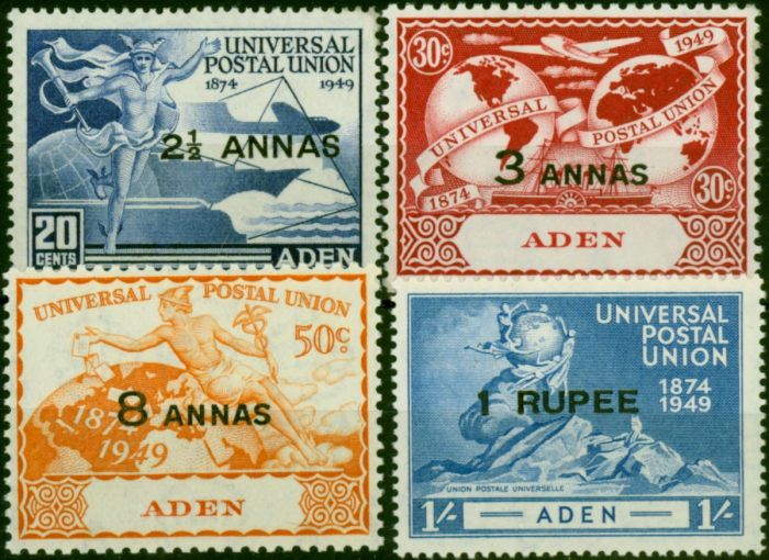 Aden 1949 UPU Set of 4 SG32-35 Fine LMM (2). King George VI (1936-1952) Mint Stamps