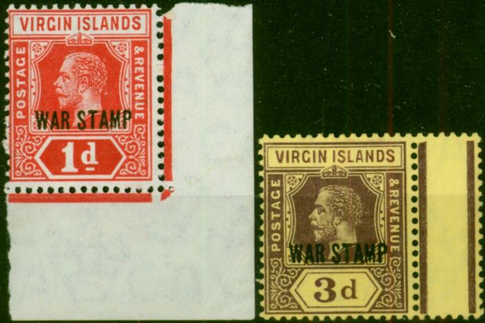 Virgin Islands 1916-19 War Stamp Set of 2 SG78c-79 Fine MM . King George V (1910-1936) Mint Stamps