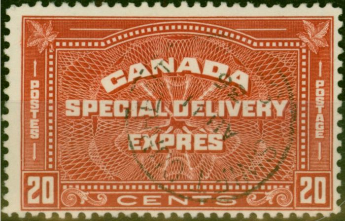 Valuable Postage Stamp Canada 1932 20c Brown-Red SGS7 V.F.U