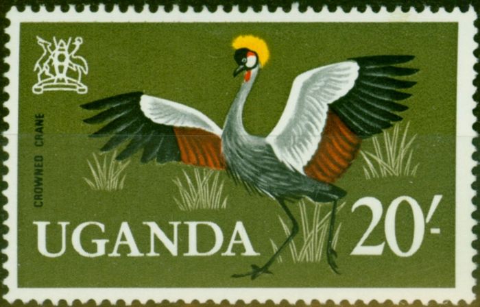 Collectible Postage Stamp from Uganda 1965 20s Crowned Crane SG126 Fine Mtd Mint