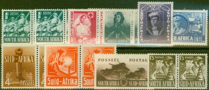 Valuable Postage Stamp from South Africa 1941-43 set of 10 SG88-96 V.F MNH