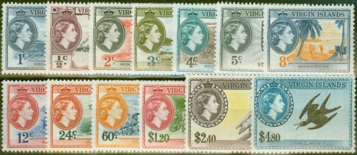 Valuable Postage Stamp from Virgin Islands 1956 set of 13 SG149-161 V.F Very Lightly Mtd Mint
