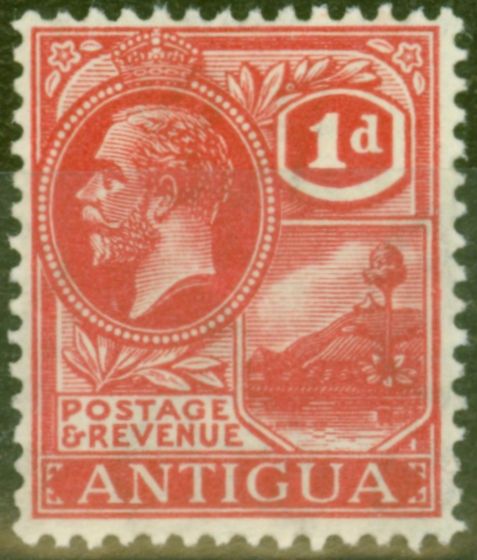 Valuable Postage Stamp from Antigua 1929 1d Brt Scarlet SG65 Fine Lightly Mtd Mint