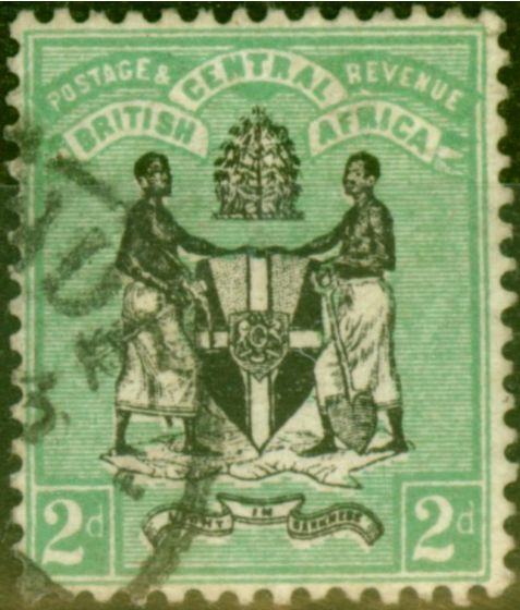 Valuable Postage Stamp from B.C.A Nyasaland 1895 2d Black & Green SG22 Fine Used