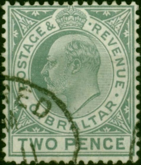 Gibraltar 1910 2d Greyish Slate SG68 Fine Used. King Edward VII (1902-1910), King George V (1910-1936) Used Stamps