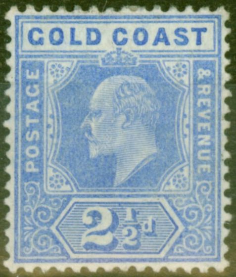 Collectible Postage Stamp from Gold Coast 1907 2 1/2d Blue SG62 Fine Mtd Mint
