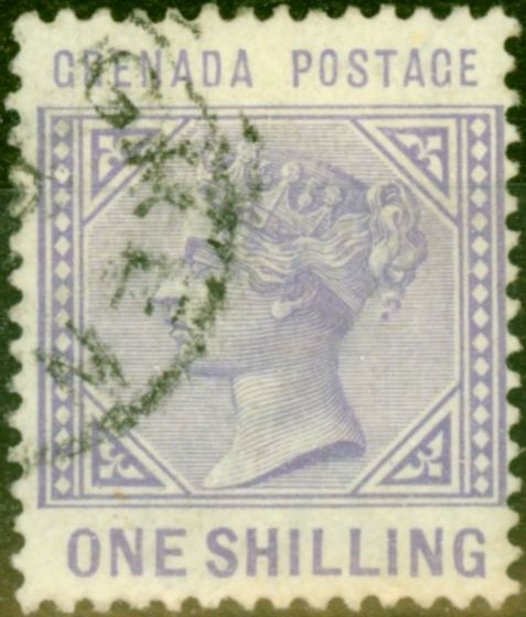 Old Postage Stamp from Grenada 1883 1s Pale Violet SG36 Fine Used
