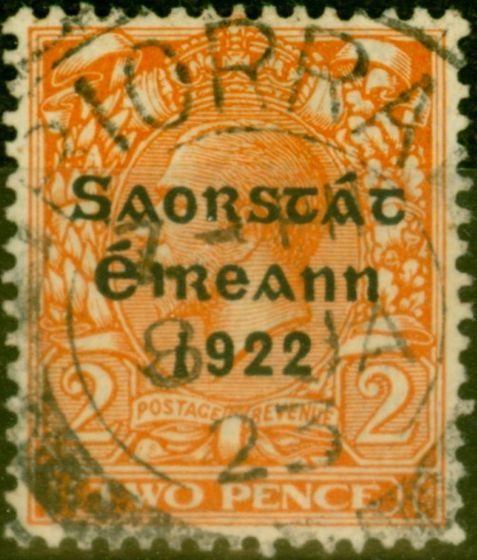 Collectible Postage Stamp from Ireland 1923 2d Orange SG70a Long 1 Fine Used