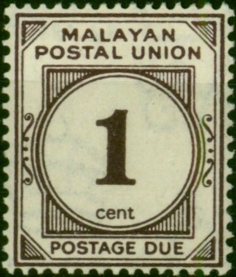 Malaya 1938 1c Slate-Purple SGD1 Fine LMM . King George VI (1936-1952) Mint Stamps