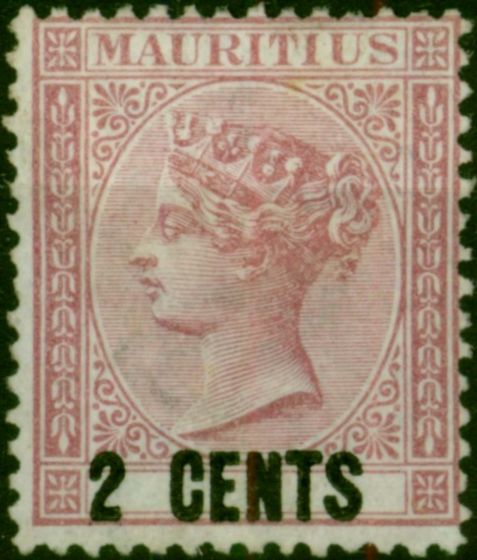 Mauritius 1878 2c Dull Rose SG83 Fine MM (2). Queen Victoria (1840-1901) Mint Stamps