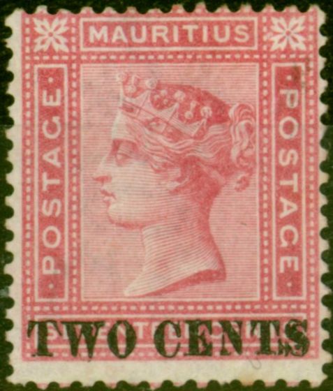 Valuable Postage Stamp from Mauritius 1891 2c on 17c Rose SG119 Fine Unused