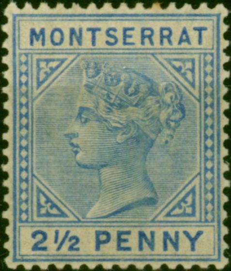 Montserrat 1885 2 1/2d Ultramarine SG10 Fine MM (2) Queen Victoria (1840-1901) Collectible Stamps