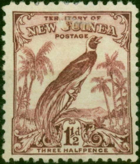 New Guinea 1932 1 1/2d Claret SG178 Fine MM . King George V (1910-1936) Mint Stamps