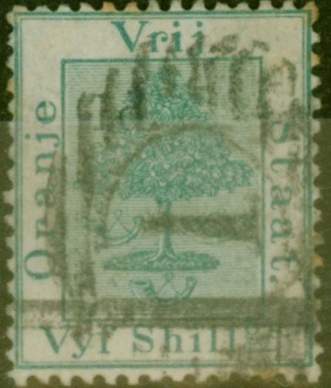 Valuable Postage Stamp from Orange Free State 1881 1d on 5s Green SG23 Type C Good Used