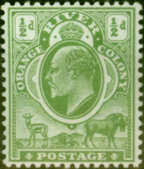 Collectible Postage Stamp from Orange River Colony 1903 1/2d Yellow-Green SG139 V.F Very Lightly Mtd Mint