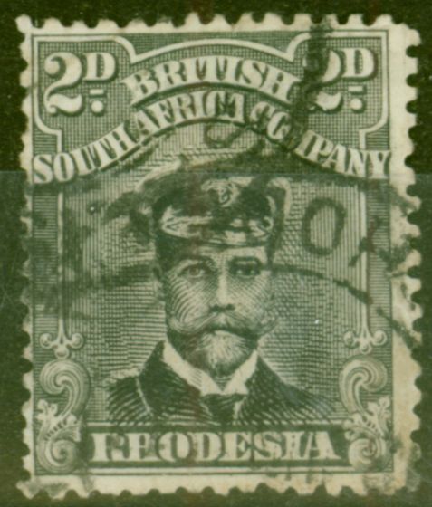 Rare Postage Stamp from Rhodesia 1913 2d Black & Brownish-Grey SG220 Die II Fine Used