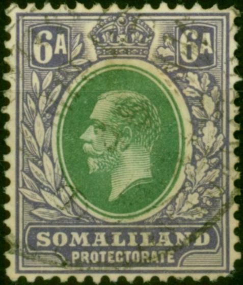 Somaliland 1913 6a Green & Violet SG66 Good Used  King George V (1910-1936) Old Stamps