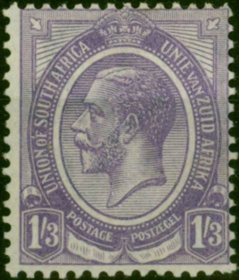 South Africa 1920 1s3d Violet SG13 Fine MM King George V (1910-1936) Collectible Stamps
