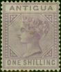 Old Postage Stamp Antigua 1886 1s Mauve SG30 Fine & Fresh LMM (4)