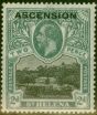 Collectible Postage Stamp from Ascension 1922 2d Black & Grey SG4 Fine Mtd Mint