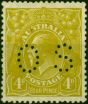 Australia 1926 4d Yellow-Olive SG0108 Good MM . King George V (1910-1936) Mint Stamps